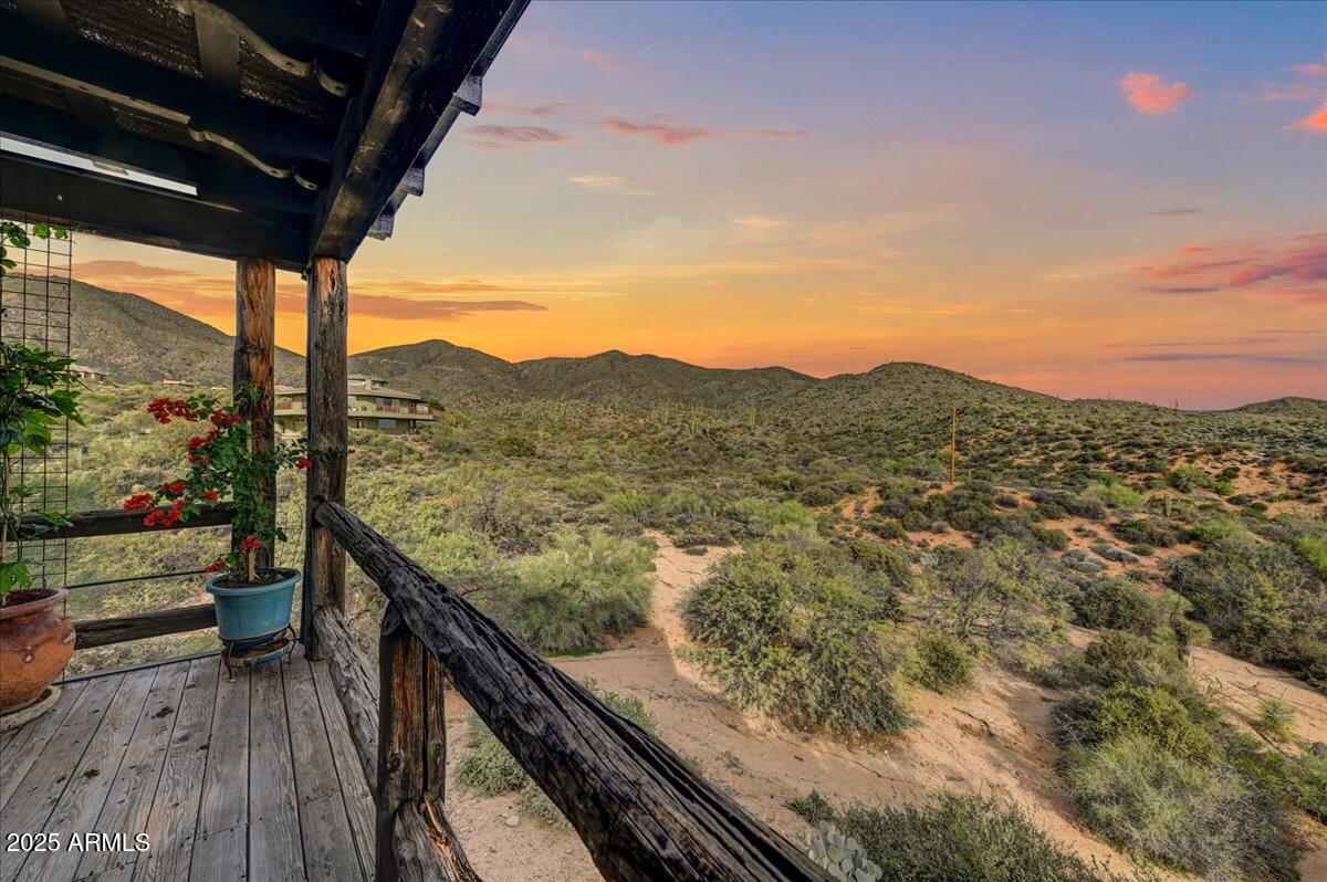 11702 East Blue Wash Road Scottsdale, AZ 85262 - Photo 35 of 50 a view of a balcony with mountain view and mountain view