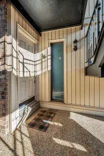 a view of a door of a house