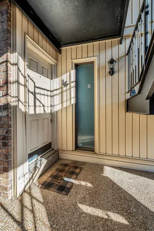 a view of a door of a house