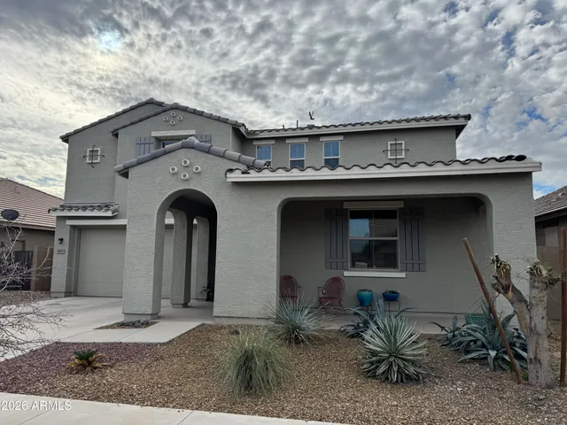 a front view of a house