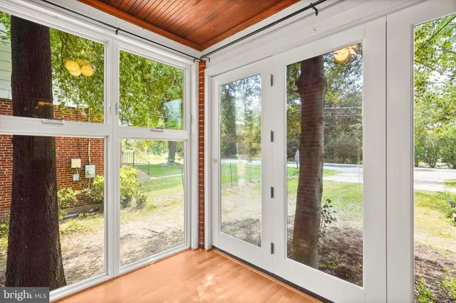 a view of a room and window