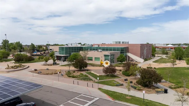 a view of a terrace with sitting area