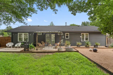 a front view of a house with patio