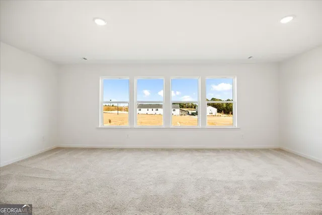 an empty room with a window