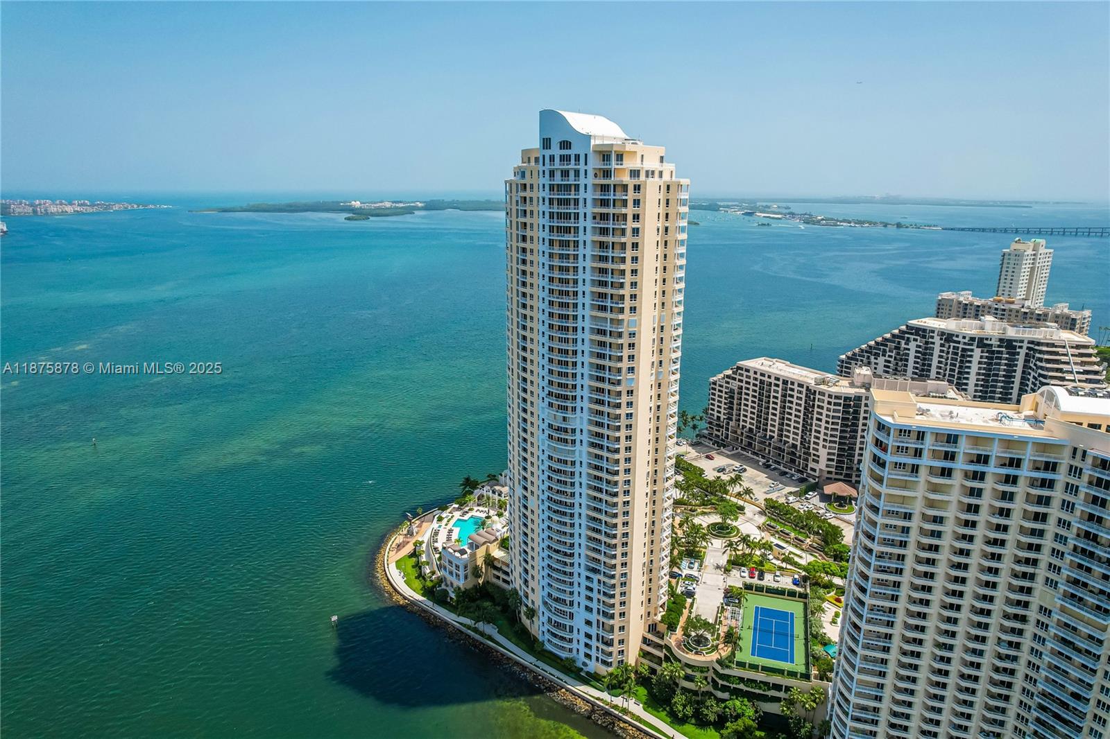 848 Brickell Key Drive, Unit 3803 Miami, FL 33131 - Photo 6 of 42 a view of a balcony with lake view