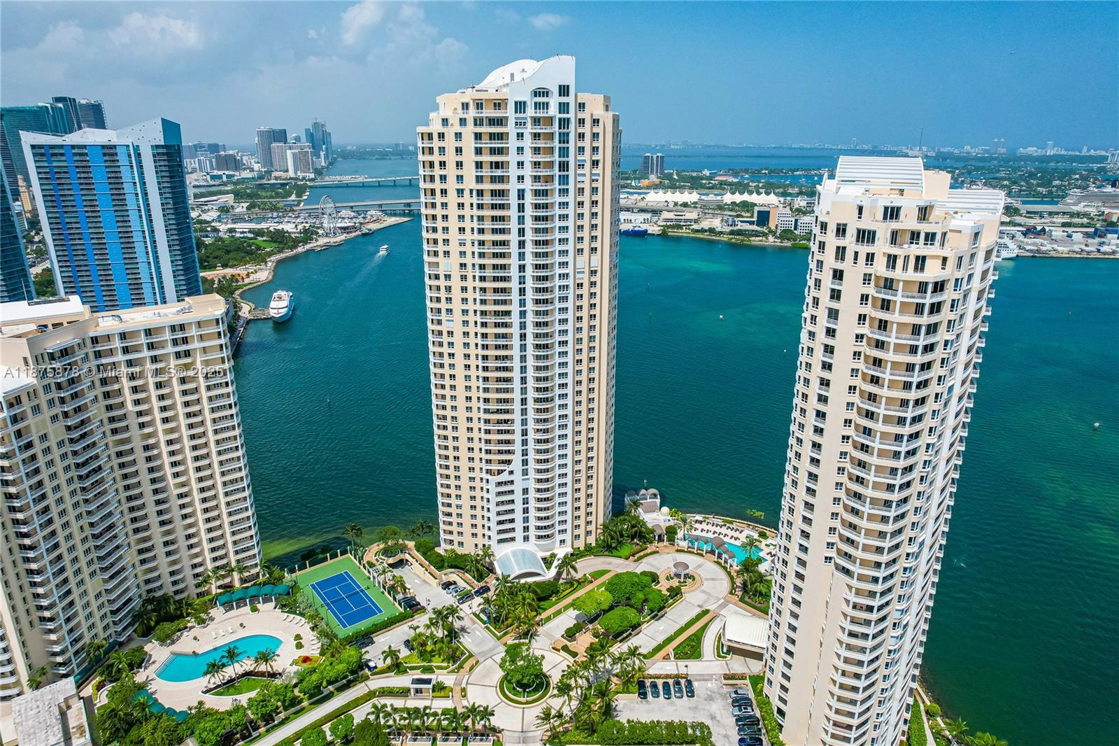 848 Brickell Key Drive, Unit 3803 Miami, FL 33131 - Photo 10 of 42 a view of a balcony with city view