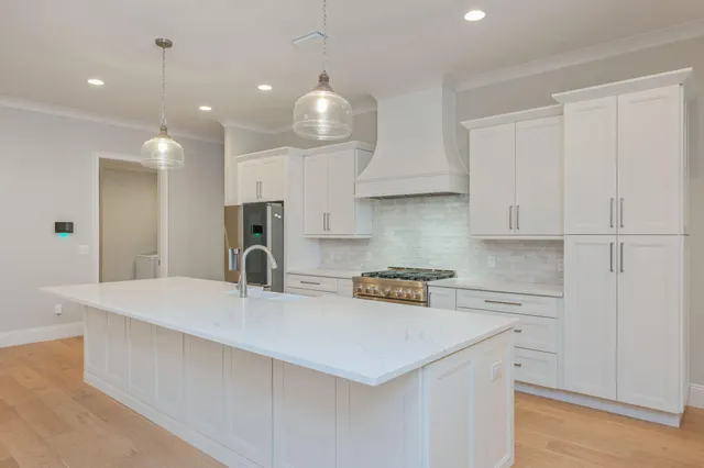 a view of a closet in a room