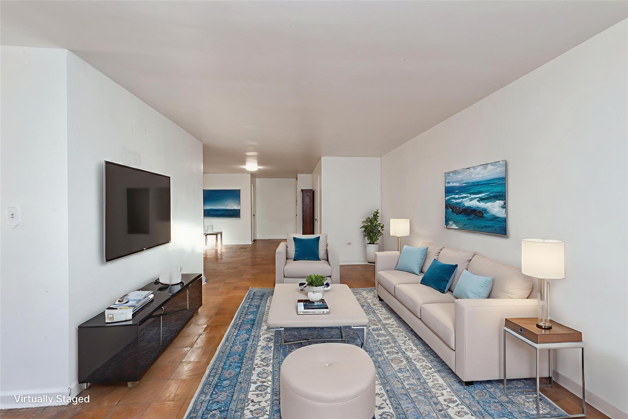 Living area with baseboards