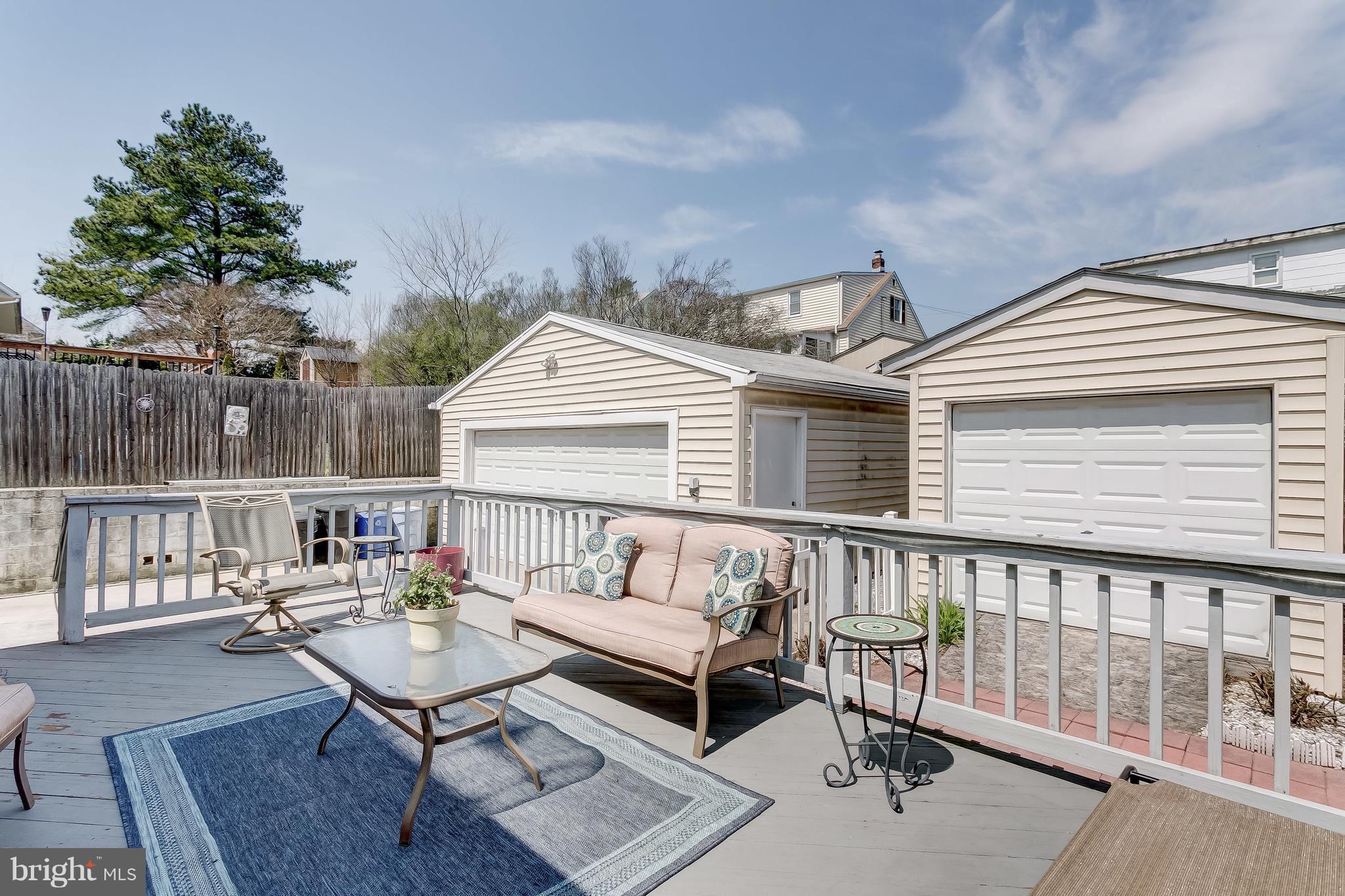 1820 Berrywood Road Baltimore, MD 21234 - Photo 21 of 30 Rear Deck w/ 2 Car Garage and Storage Garage