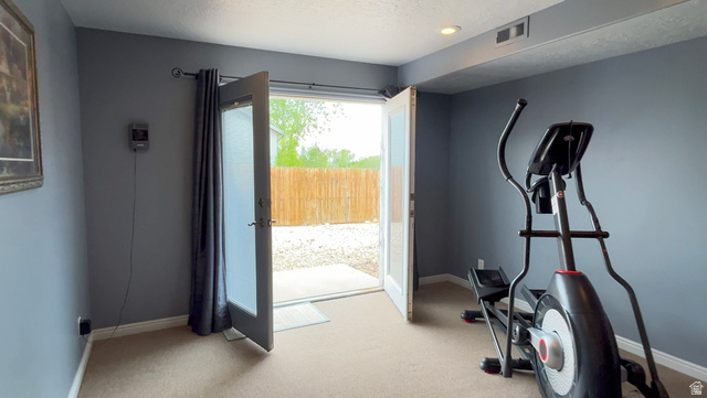1797 Sunset Road Enoch, UT 84721 - Photo 49 of 80 Room featuring plush carpeting, gray painted walls, recessed lighting, and white trim