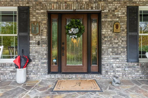 a view of a door of the house