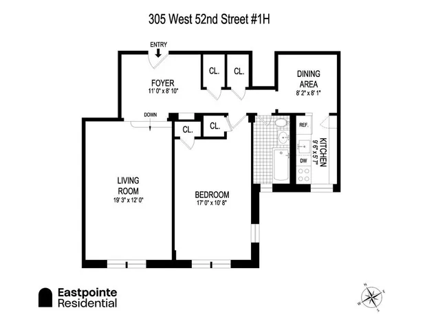$800,000 | 305 West 52nd Street, Unit 1H | Hell's Kitchen