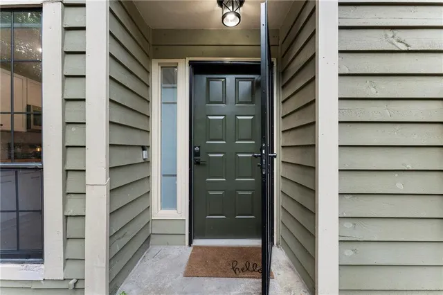 a view of front door of house