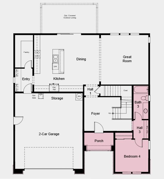 8439 Kyler Road Elk Grove, CA 95757 - Photo 45 of 48 Additional Highlights Include: Bedroom 4 with bath 3 in place of flex and outdoor living.