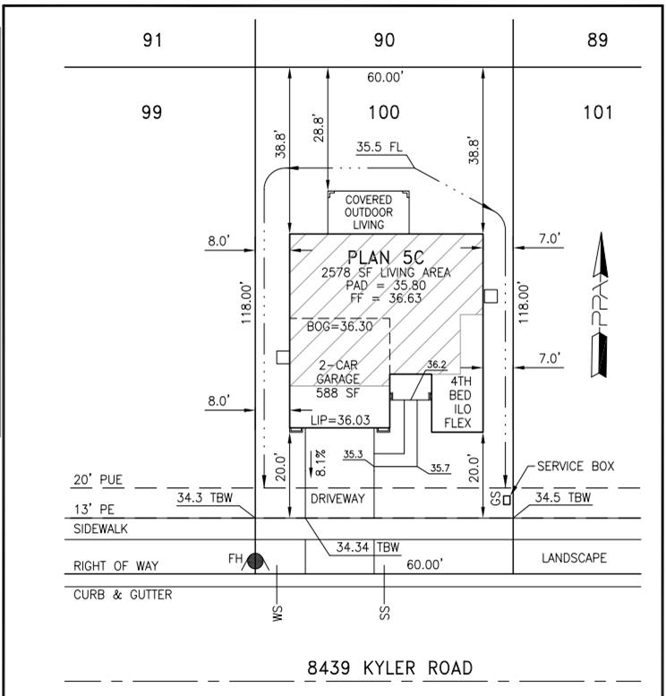 8439 Kyler Road Elk Grove, CA 95757 - Photo 47 of 48 Plot Plan