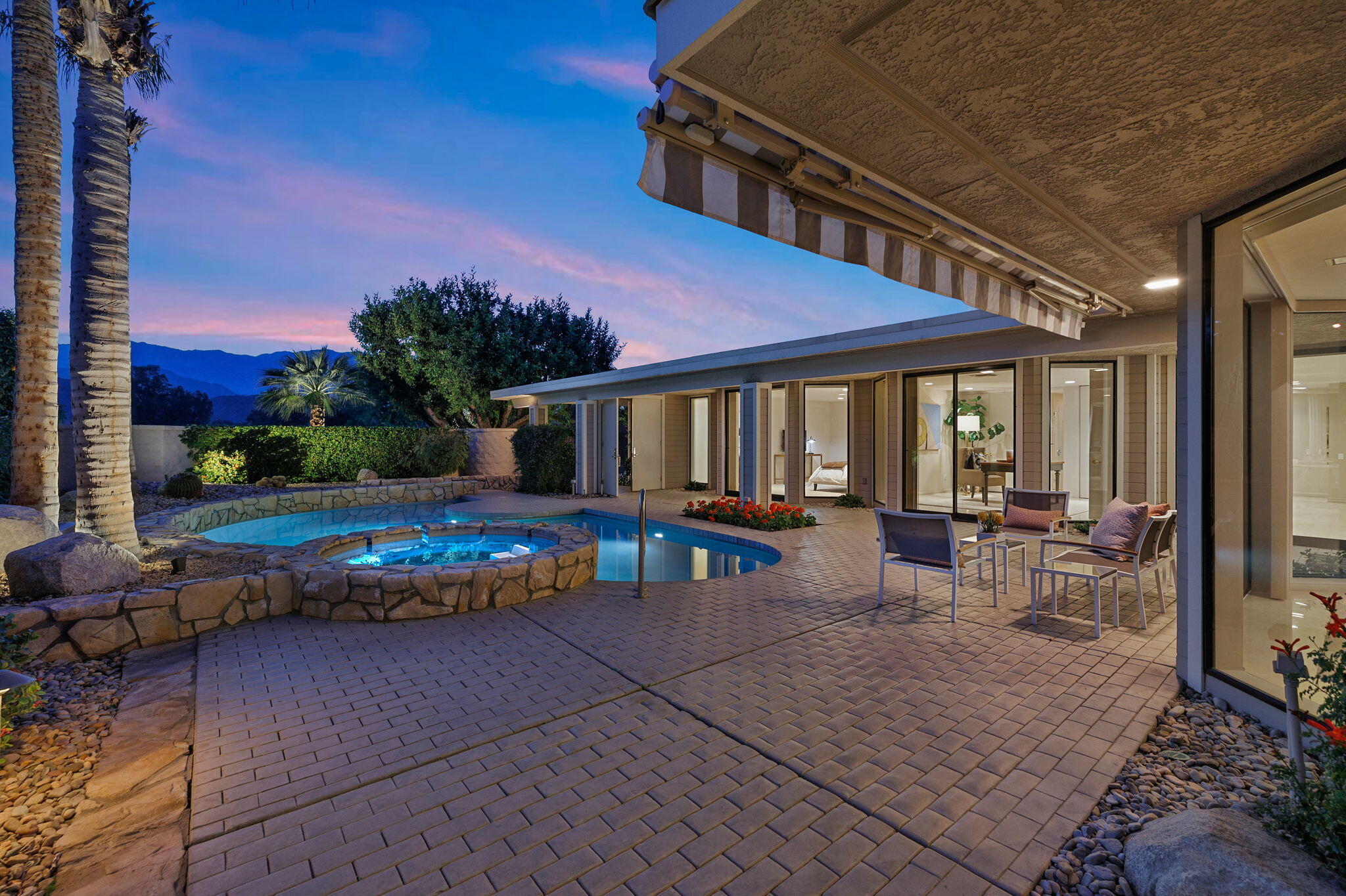 95 Mayfair Drive Rancho Mirage, CA 92270 - Photo 61 of 74 a view of a house with backyard and sitting area