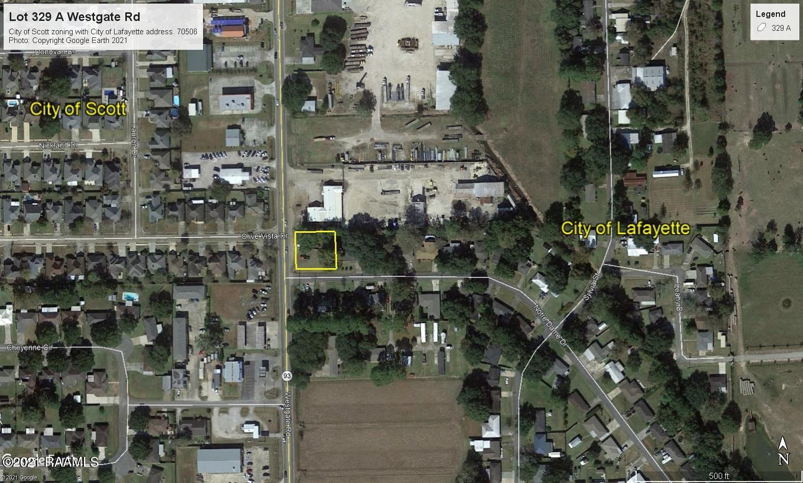 329 A Westgate Road Lafayette, LA 70506 - Photo 2 of 3 Lot 329A_Aerial Google Earth