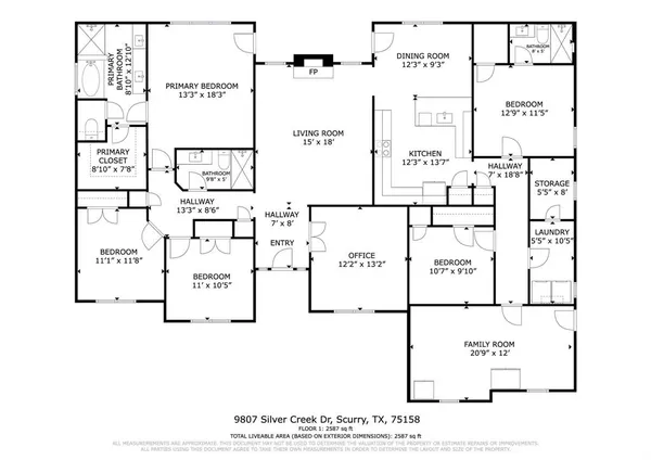 $549,900 | 9807 Silver Creek Drive, Scurry, TX 75158