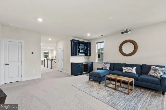 a view of a balcony with furniture