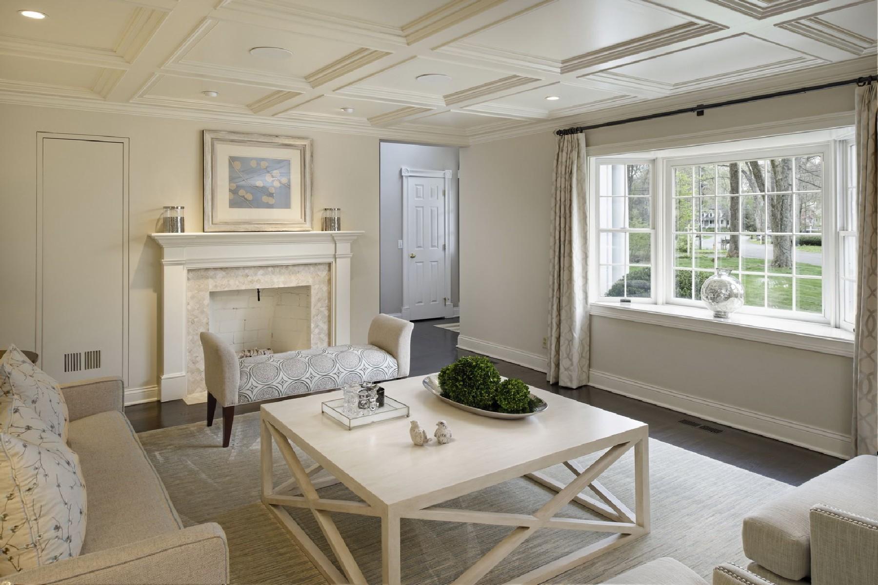 35 Hamilton Lane Darien, CT 06820 - Photo 4 of 25 a living room with furniture and a fireplace