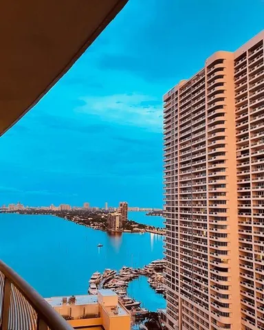 a view of balcony with ocean view