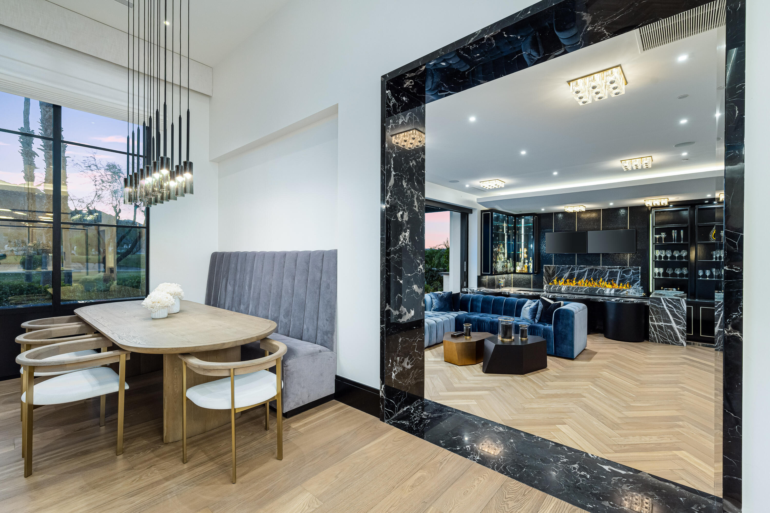 53747 Via Strada La Quinta, CA 92253 - Photo 19 of 59 a view of a dining room with furniture window and outside view