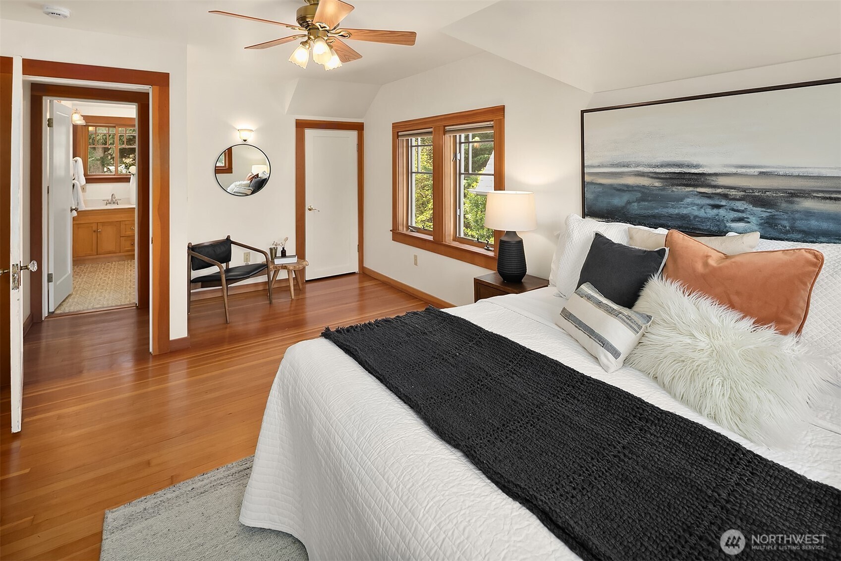3917 Interlake Avenue North Seattle, WA 98103 - Photo 17 of 36 a bedroom with a bed and window