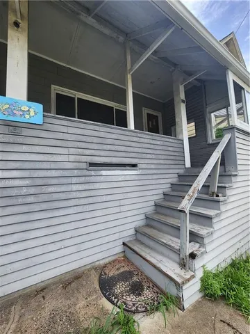 a view of a house with a balcony