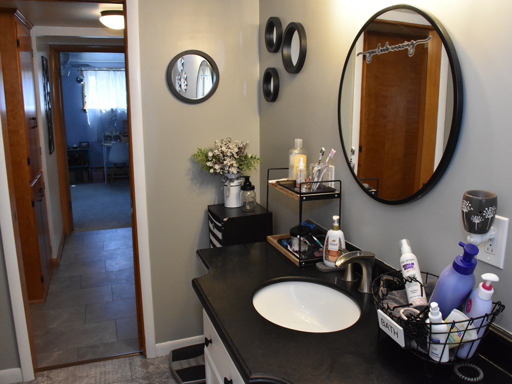 1334 Cochranton Road Carlton, PA 16311 - Photo 38 of 49 a bathroom with a sink and a mirror