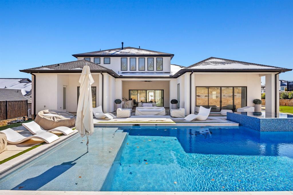 2509 Bella Ridge Keller, TX 76262 - Photo 32 of 34 a view of living room kitchen with furniture and wooden floor