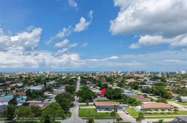 an aerial view of a city