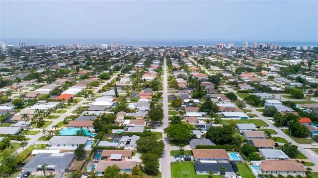 an aerial view of a city