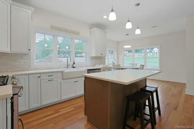 a kitchen with a stove a sink and a refrigerator
