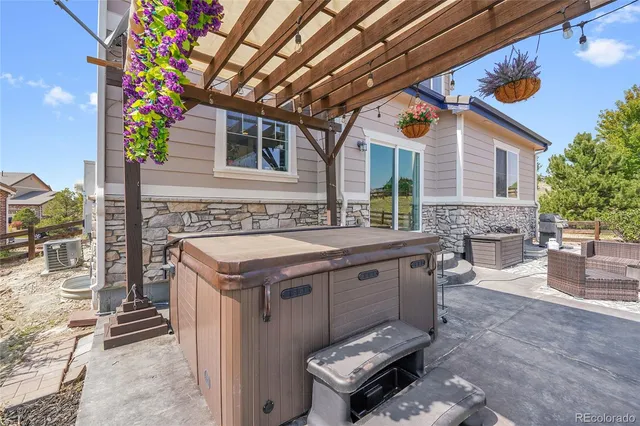 a view of a house with a patio