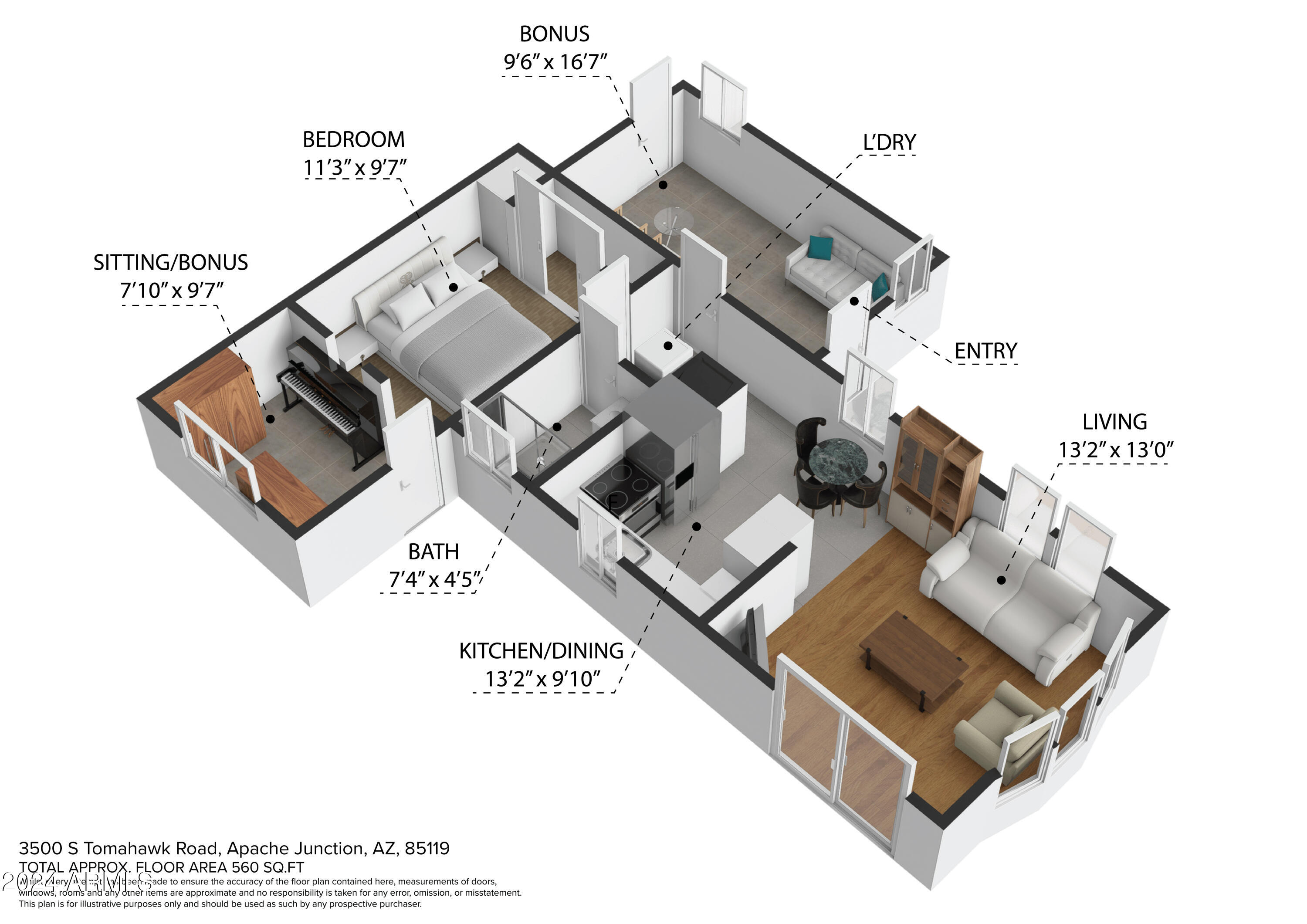 3500 South Tomahawk Road, Unit 179 Apache Junction, AZ 85119 - Photo 37 of 37 3D Floorplan