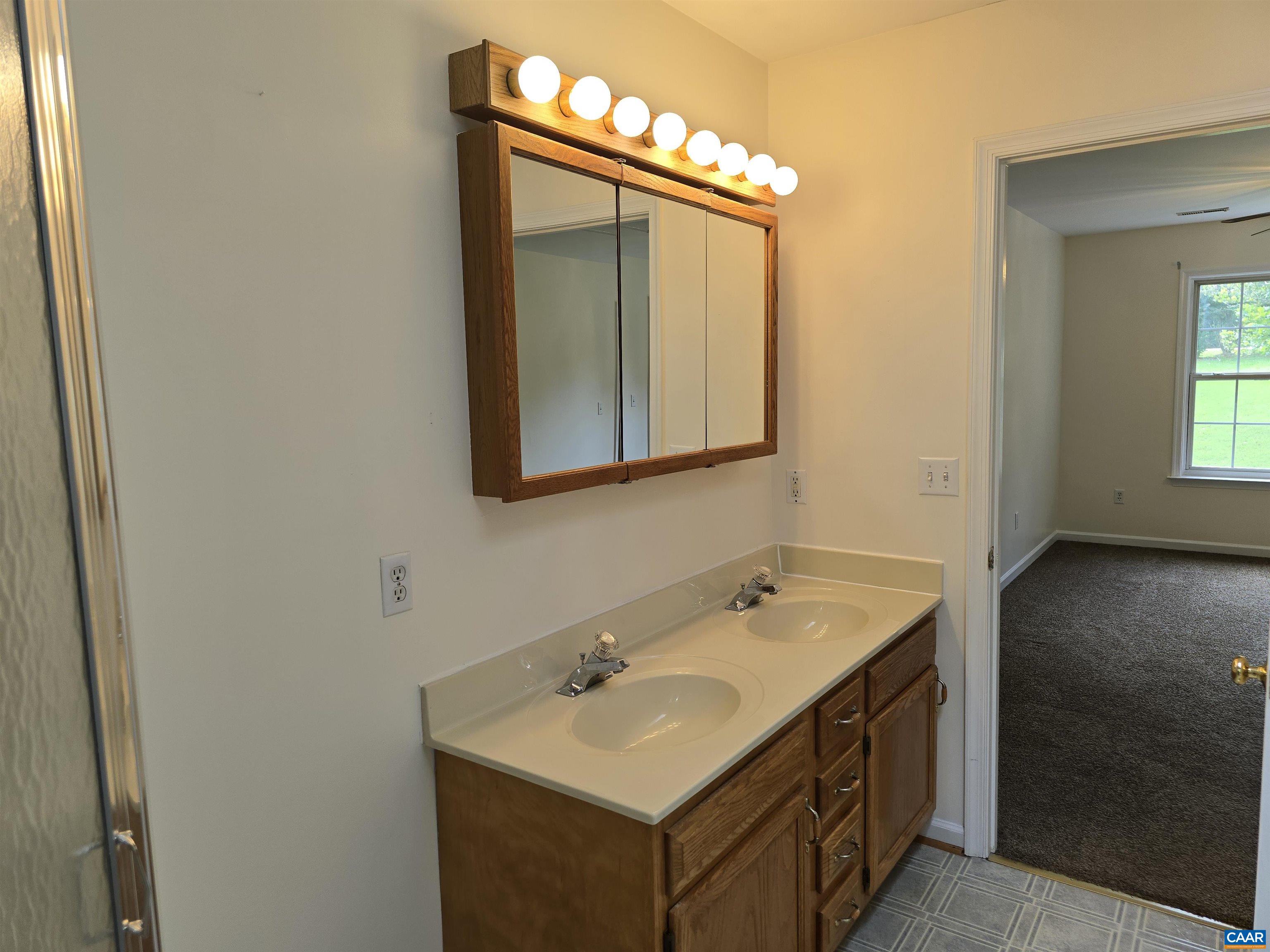 259 Spring Oaks Lane Ruckersville, VA 22968 - Photo 20 of 26 a bathroom with a sink and a mirror