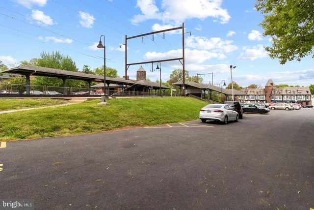 a car parked in front of a house