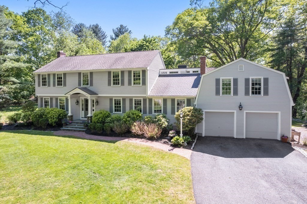 5 Deerfield Road Sherborn, MA 01770 - Photo 39 of 42 a front view of a house with a yard