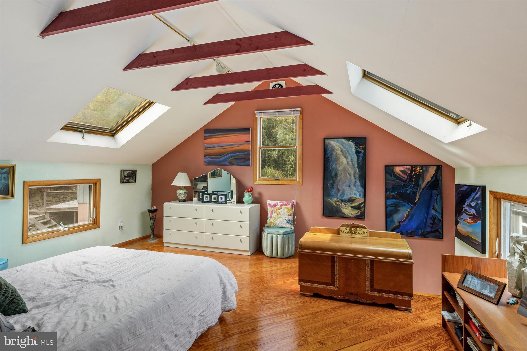 7640 Tohickon Hill Road Pipersville, PA 18947 - Photo 22 of 34 a bedroom with furniture and window
