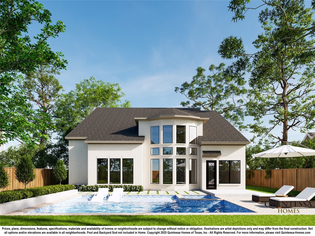 9603 Carousel Lane Houston, TX 77080 - Photo 24 of 32 Artist Rendering of Backyard. Pool and Backyard Sod Not Included In Home.