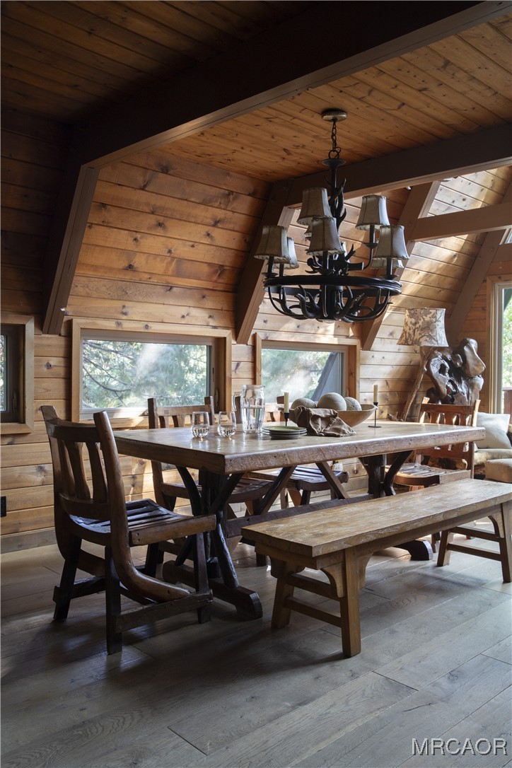 27710 West Shore Road Lake Arrowhead, CA 92352 - Photo 13 of 47 a view of a chairs and tables in a patio
