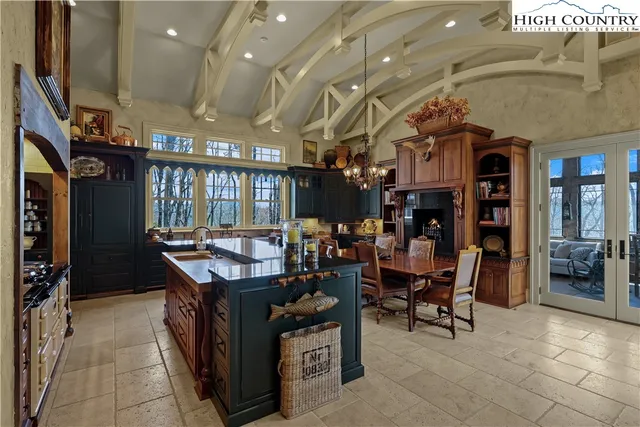 a kitchen with a sink and a window