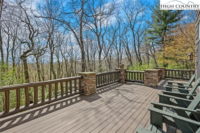 a view of a garden with a bench