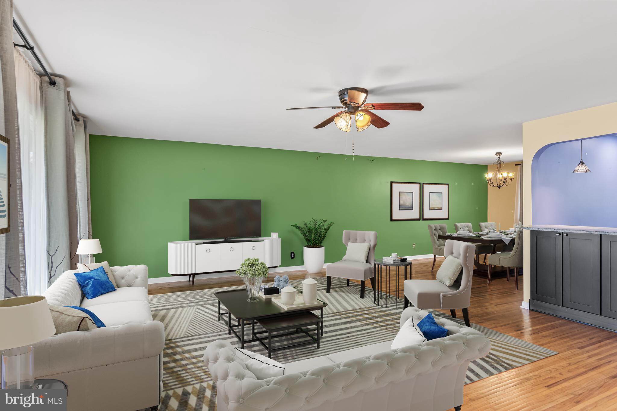 2802 Hunterdon Drive Cinnaminson, NJ 08077 - Photo 6 of 37 a living room with furniture and a flat screen tv