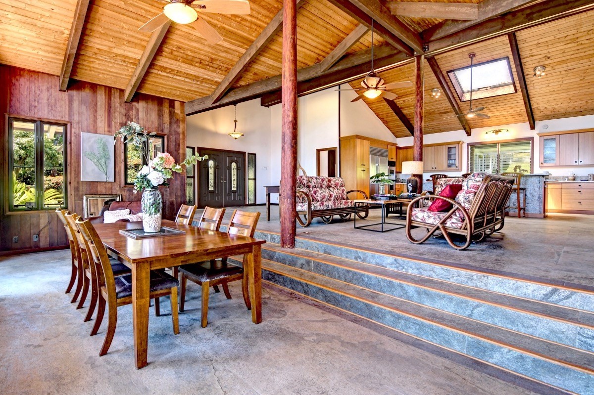 33 Poko Place Hilo, HI 96720 - Photo 5 of 28 a view of a dining room with furniture window and outside view