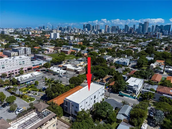 an aerial view of multiple house