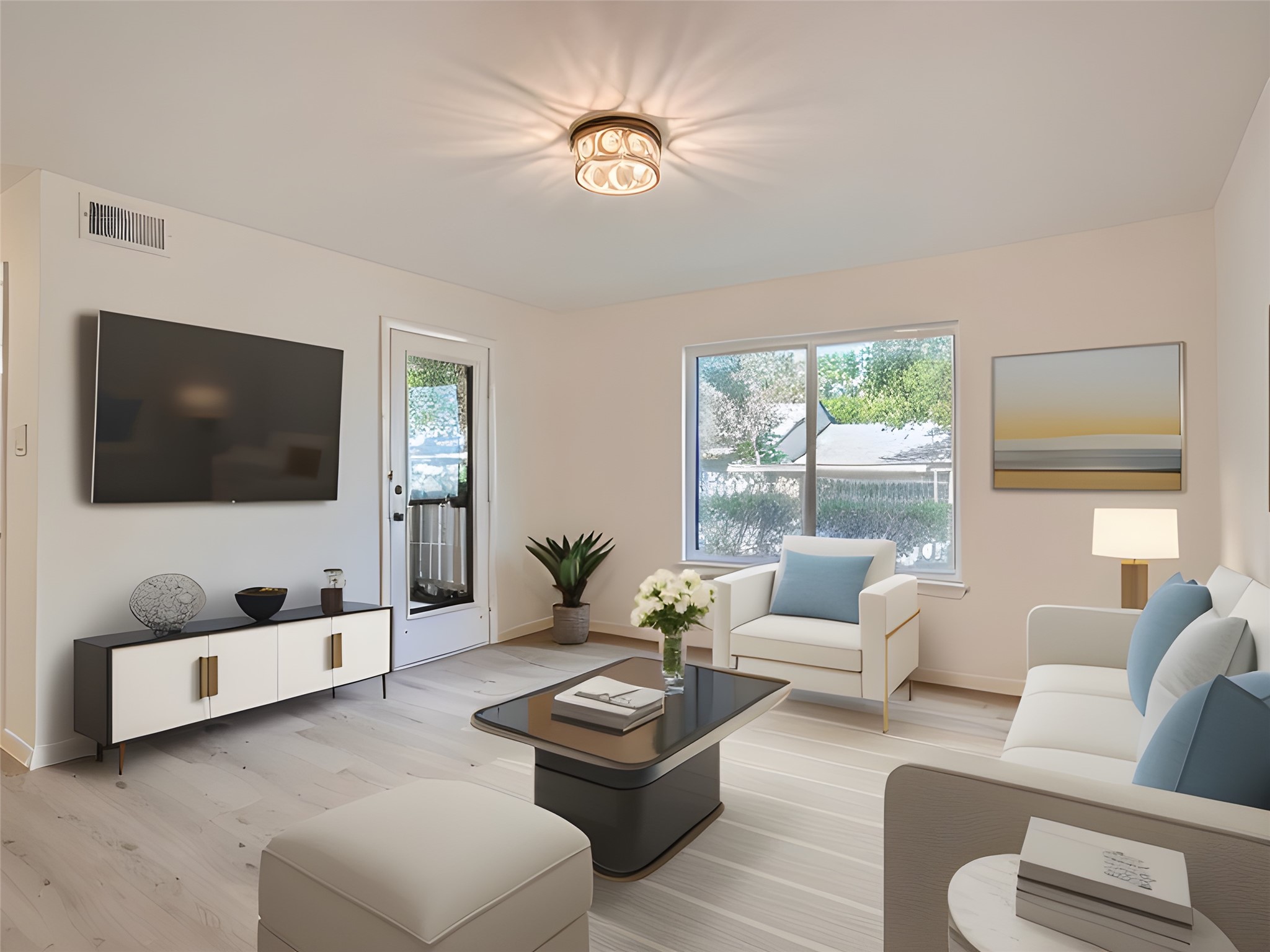virtually staged Living Room