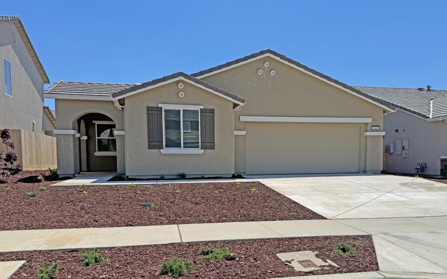 a front view of a house