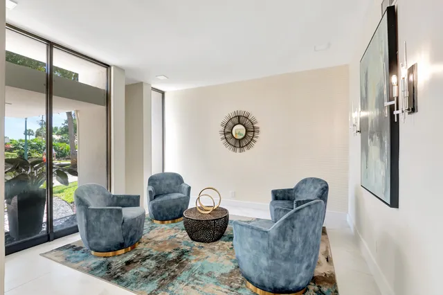 a view of a building with a yard