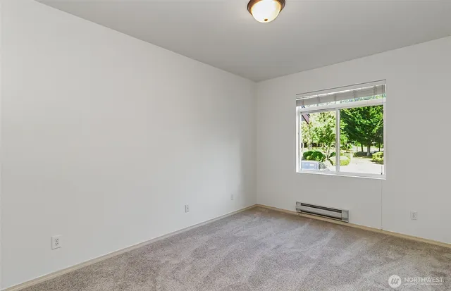 an empty room with a window